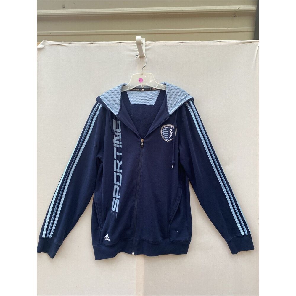 Adidas Sporting KC Soccer Full Zip Hoodie ‎ Size Small